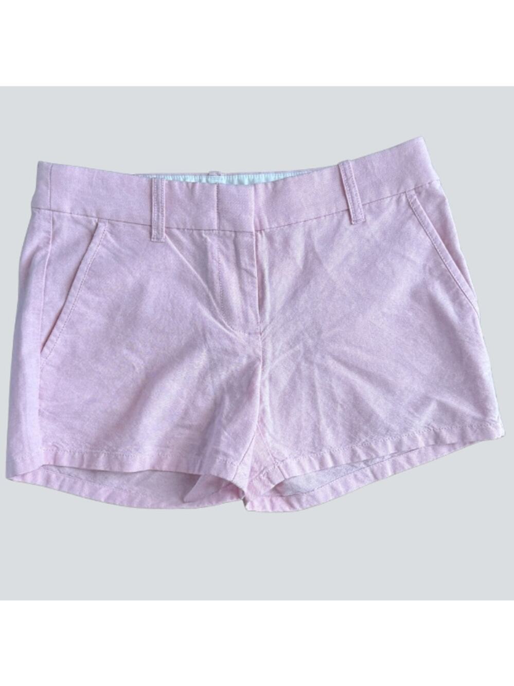 NWT J.Crew 3.5" Chino Shorts Womens 00 Light Pink Low Rise Preppy Summer